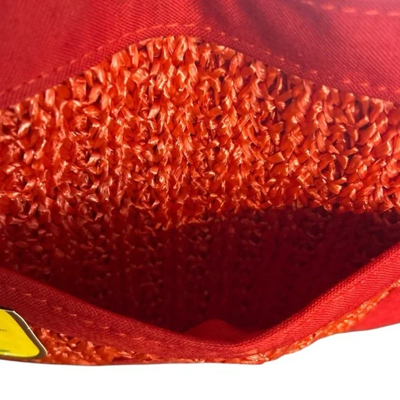 Vintage Gloria Astor NWT Red Woven Handbag with coin purse - Picture 6 of 11
